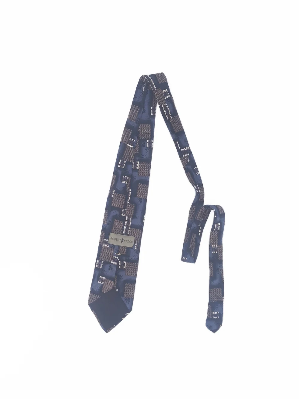 ✨Robert Stock Vintage Silk Geometric Playing Card Novelty Tie - Handmade✨
